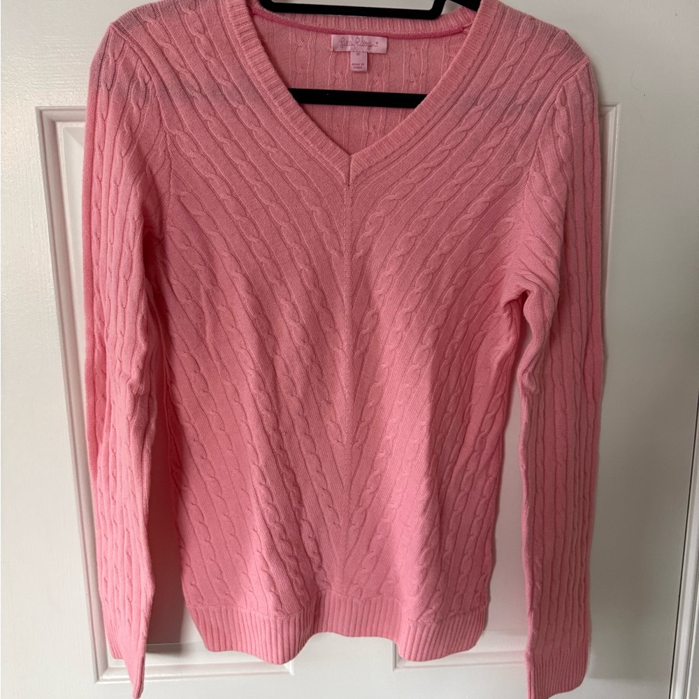 Lilly Pulitzer Soft Pink V-Neck Sweater